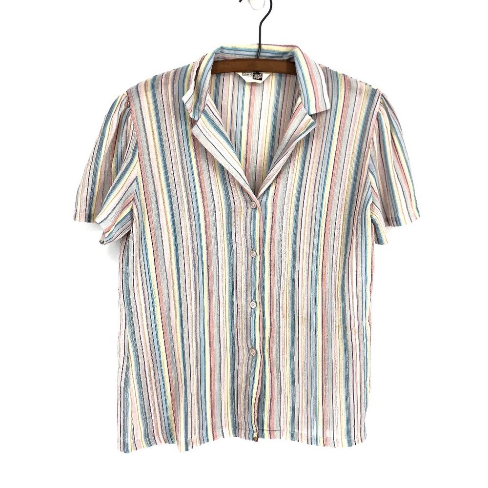 Vintage SEARS Striped Button Down Top M
